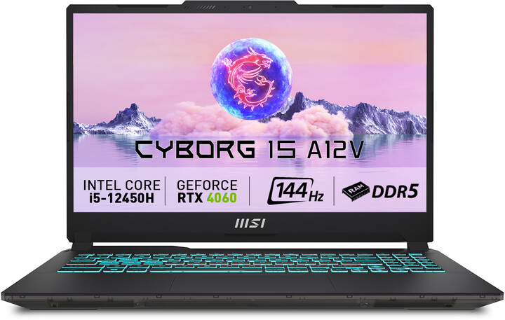 [OUTLET] Laptop MSI Cyborg 15 A12VF-080CZ, 15.6", Intel Core i5, 16GB RAM, 512GB SSD, NVIDIA GeForce RTX 4060, i zi