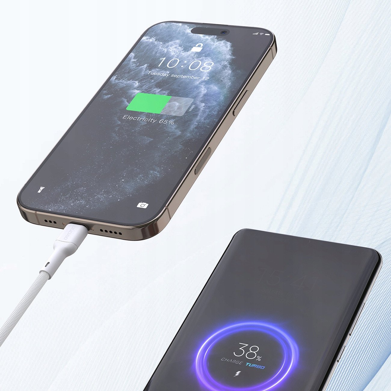 Kabllo USB Dudao L9C Max, USB-C në USB-C, 2m, 240W PD, e bardhë