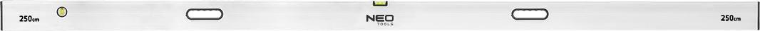 Shirit niveli Neo Bricklayer 250 cm, 2 flluska, doreza ergonomike