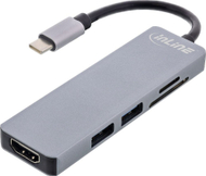 Hub USB InLine Multi-hub, USB 3.2 Gen 1, HDMI 4K, gri