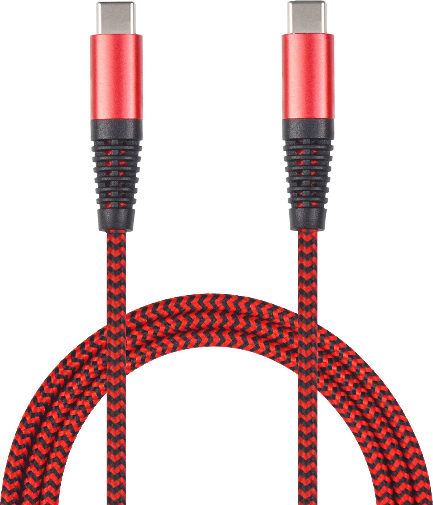 Kabllo USB 2GO USB C në USB C, 1m, USB 3.2 Gen 1, e kuqe