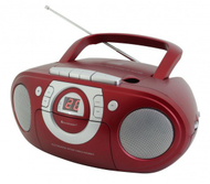Boombox Soundmaster, CD, radio FM stereo, i kuq