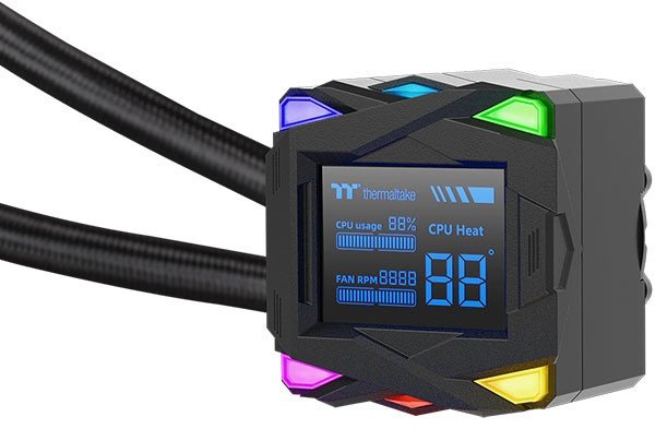 Ftohës uji CPU Thermaltake TH360 LA360 S, 360mm, ARGB Sync, ekran LCD 2.4"