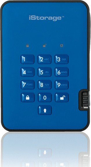 Disk i jashtëm iStorage diskAshur2, 2TB, USB, blu