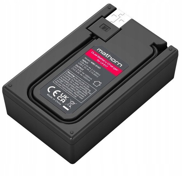 Karikues baterish Mathorn Dual Charger MBC-D107, USB C, për Canon LP-E17