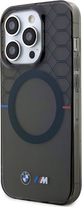 Mbulesë telefoni BMW Pattern MagSafe, për iPhone 14 Pro Max, gri