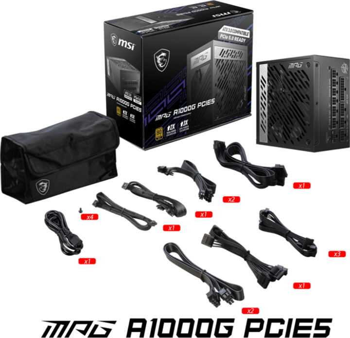 Burim energjie MSI MPG A1000G PCIE5, 1000W