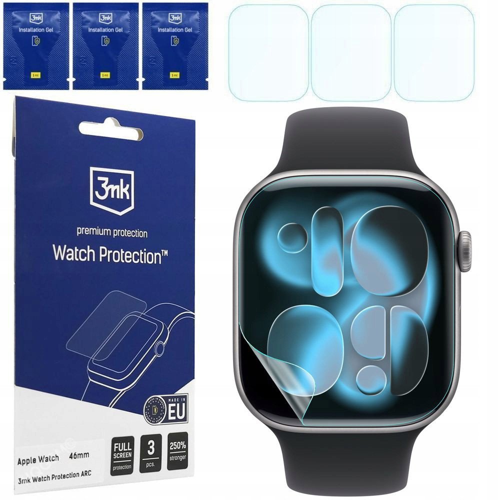 Folie mbrojtëse 3MK ARC Watch për Apple Watch 11 46mm, transparente