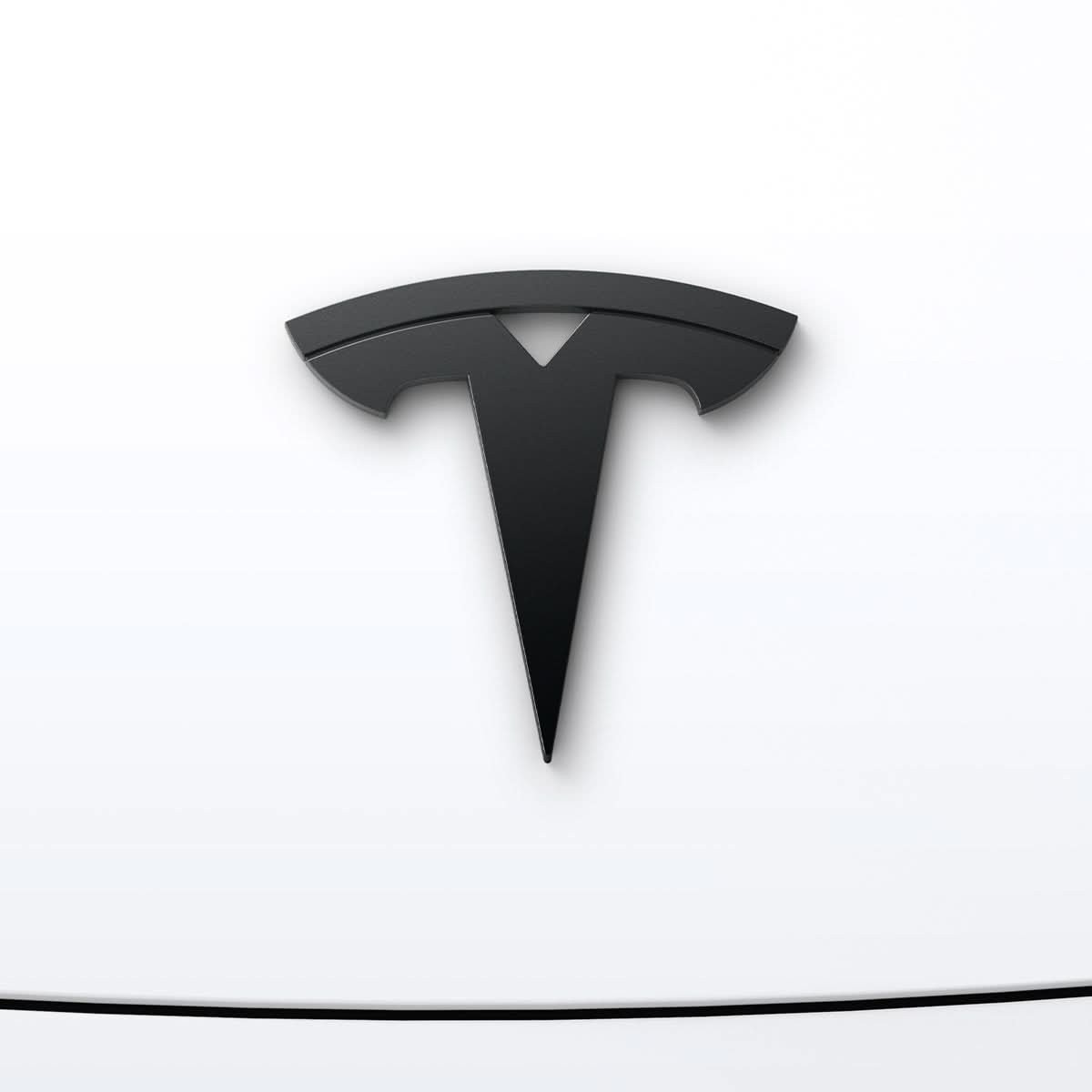 Kapak emblemë përpara Spigen për Tesla Model 3 2024, mbulim i plotë, i zi
