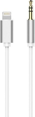 Kabllo AUX Lightning në Jack 3.5 mm, 1m, e bardhë