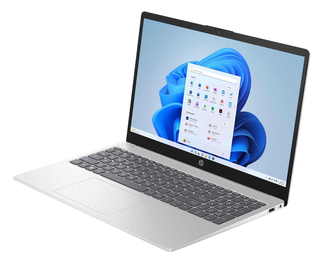 Laptop HP 15-fc0217nw, Ryzen 7, 15.6", argjendtë