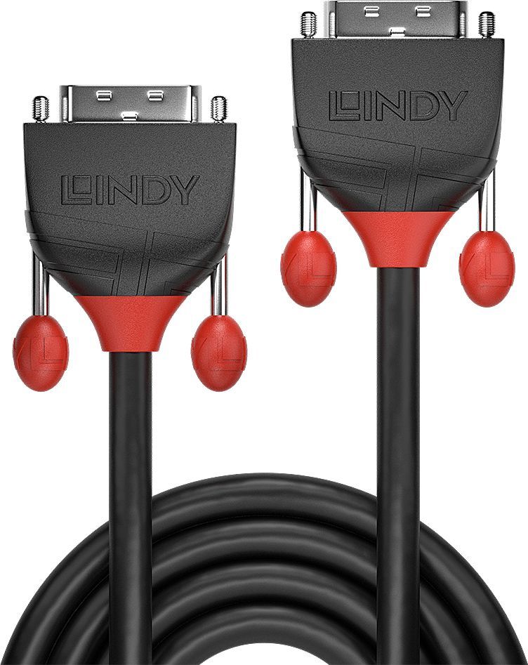 Kabllo Lindy DVI-D në DVI-D, 5m, e zezë