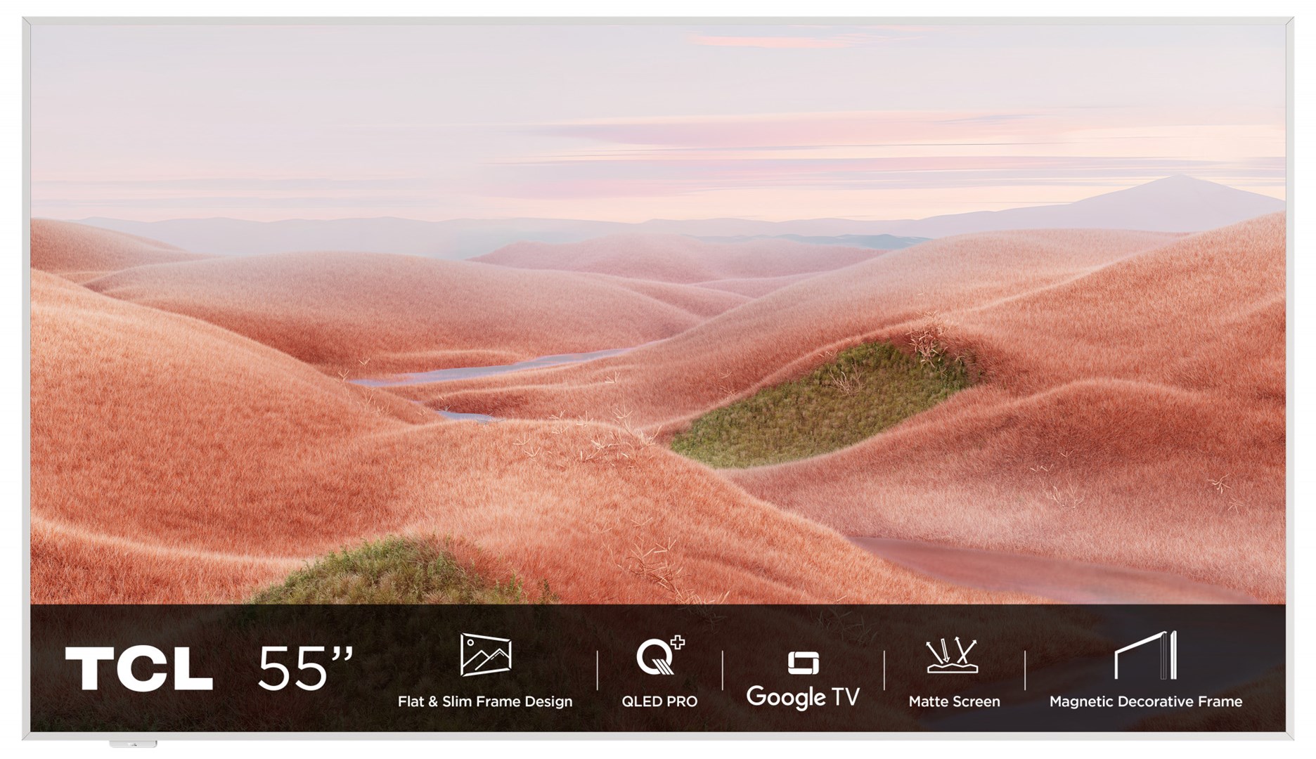 Televizor TCL 55A300W NXTFrame, 55", QLED Pro 4K UHD, i artë