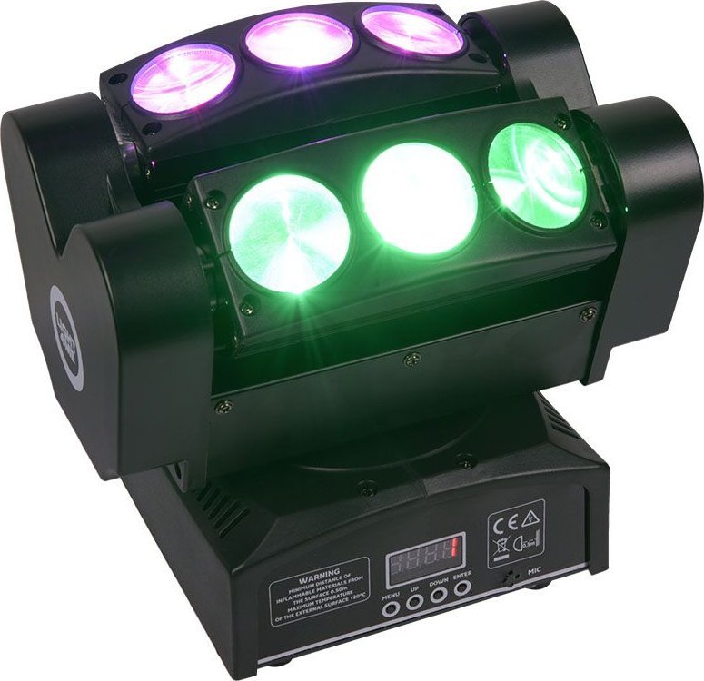 Efekt drite Light4Me Spider Head 6x10, 6x10W LED RGBW, DMX, i zi
