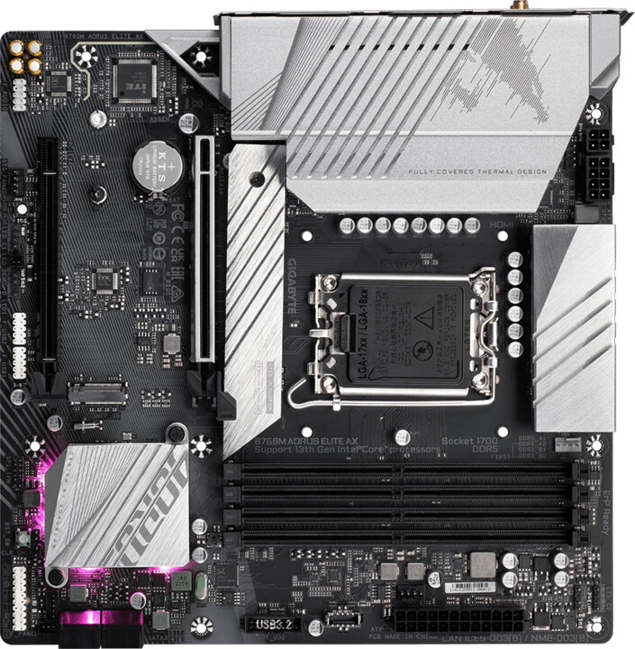 Pllakë amë GIGABYTE B760M AORUS ELITE AX - Intel B760
