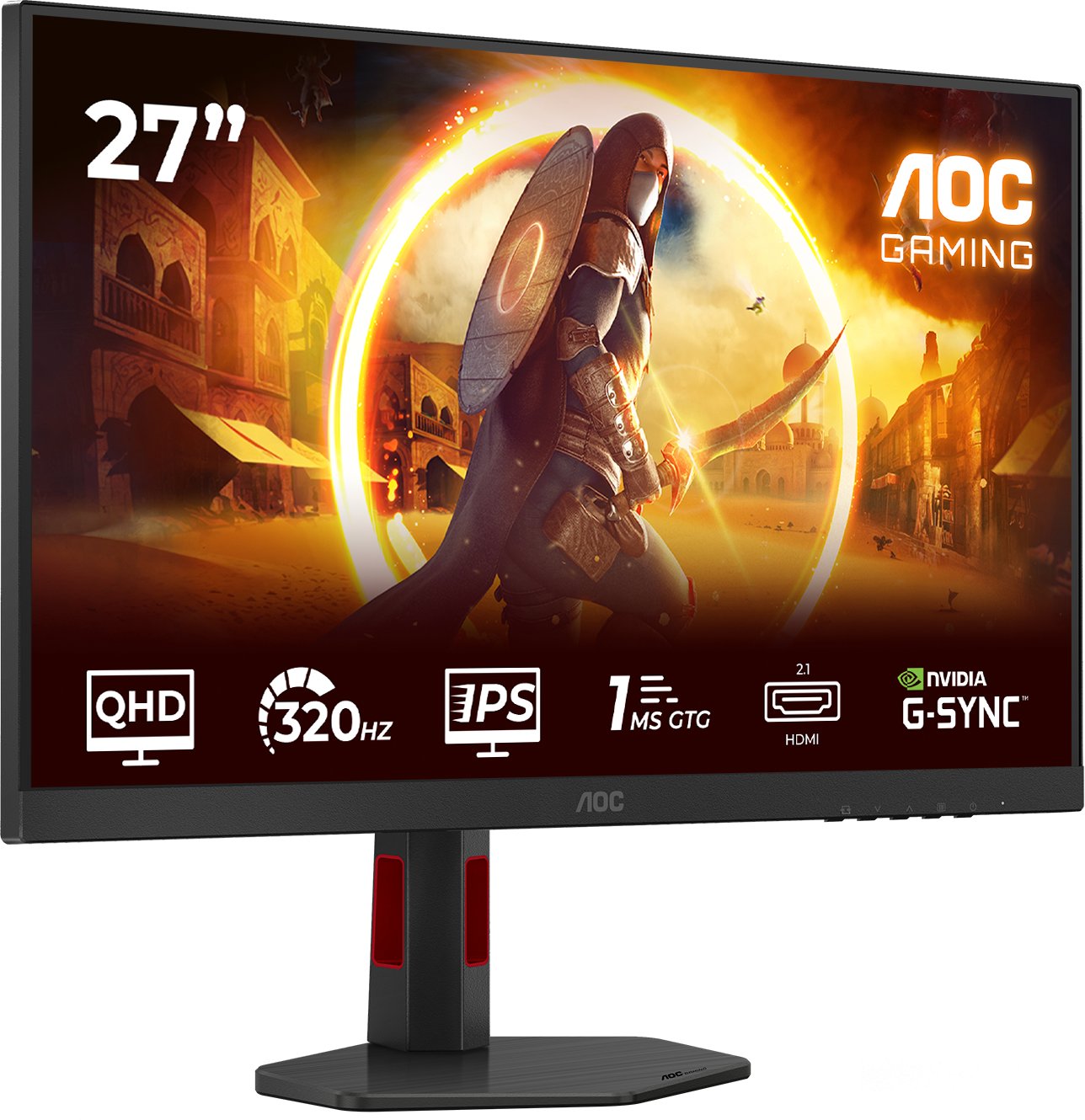 Гејминг монитор AOC G4 Q27G4SRU, 27\", QHD 2560 x 1440, црн