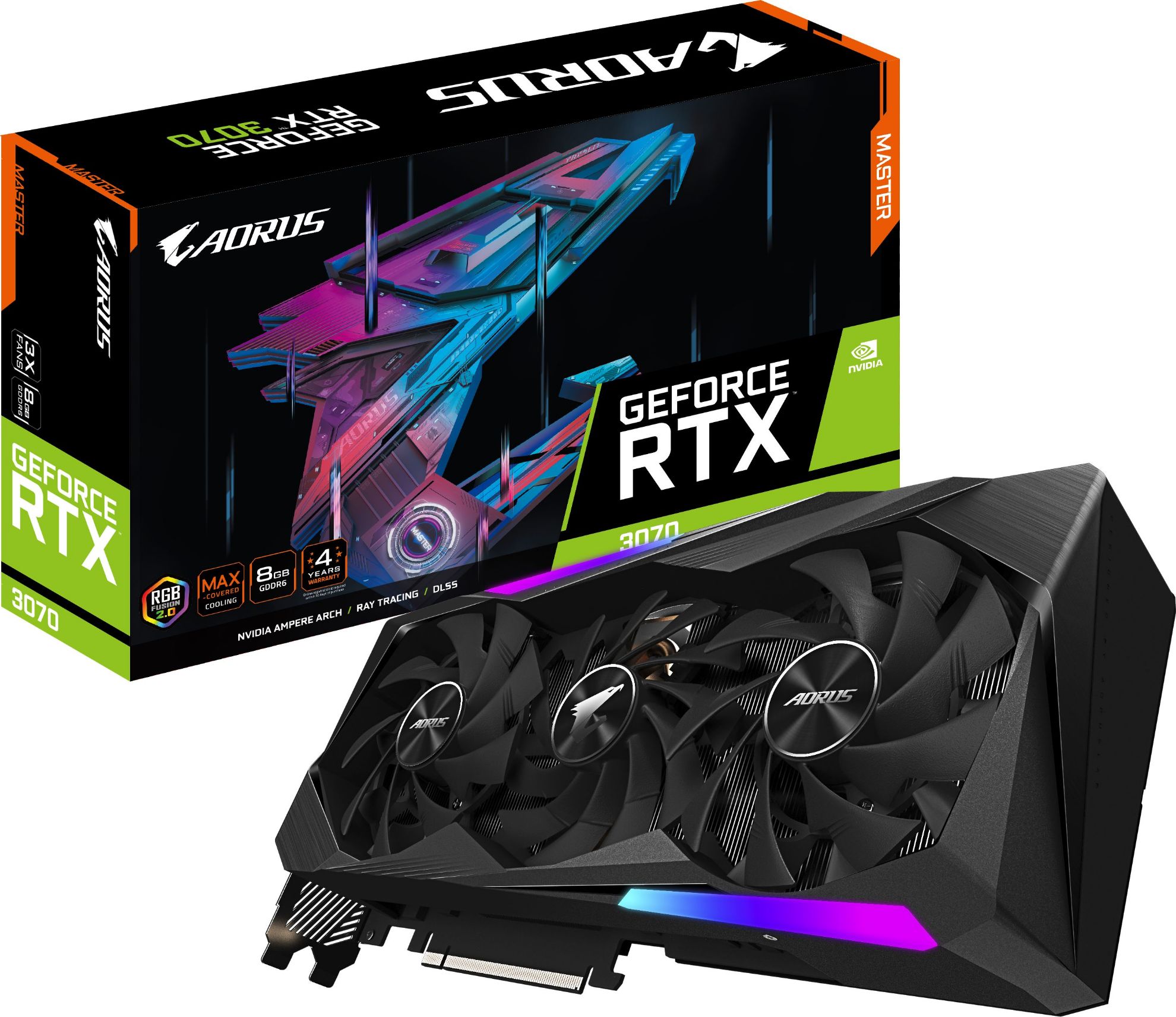 Kartë grafike Gigabyte Aorus GeForce RTX 3070 Master 8GB GDDR6 (GV-N3070AORUS M-8GD 2.0)