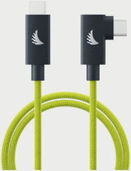 Kabllo USB C Angelbird Solid Flex 4.0, kënd i djathtë, 32cm, lime