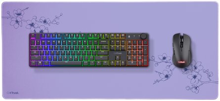 Mousepad Trust GXT 759 XXL Blossom, sipërfaqe e madhe, bazë kundër rrëshqitjes, me dizajn Blossom