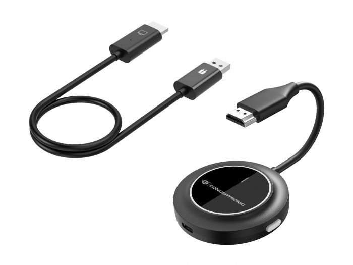 Kit ekstendues HDMI pa tela Conceptronic ATHERIC02B, Full HD 1080p, 5GHz, i zi