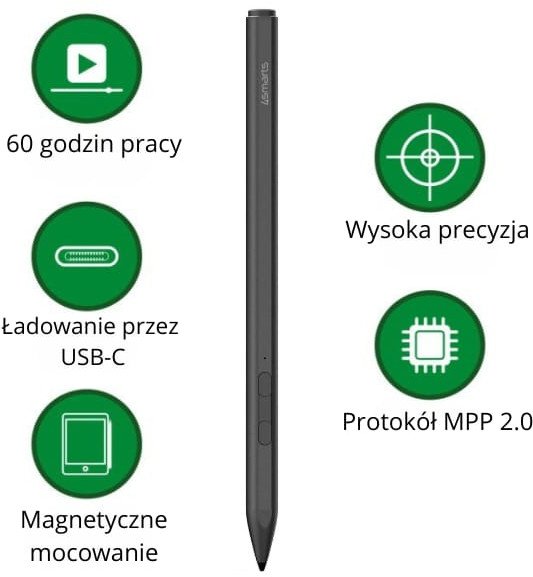 Stilolaps dixhital 4smarts Active MPP, për Microsoft Surface, i zi