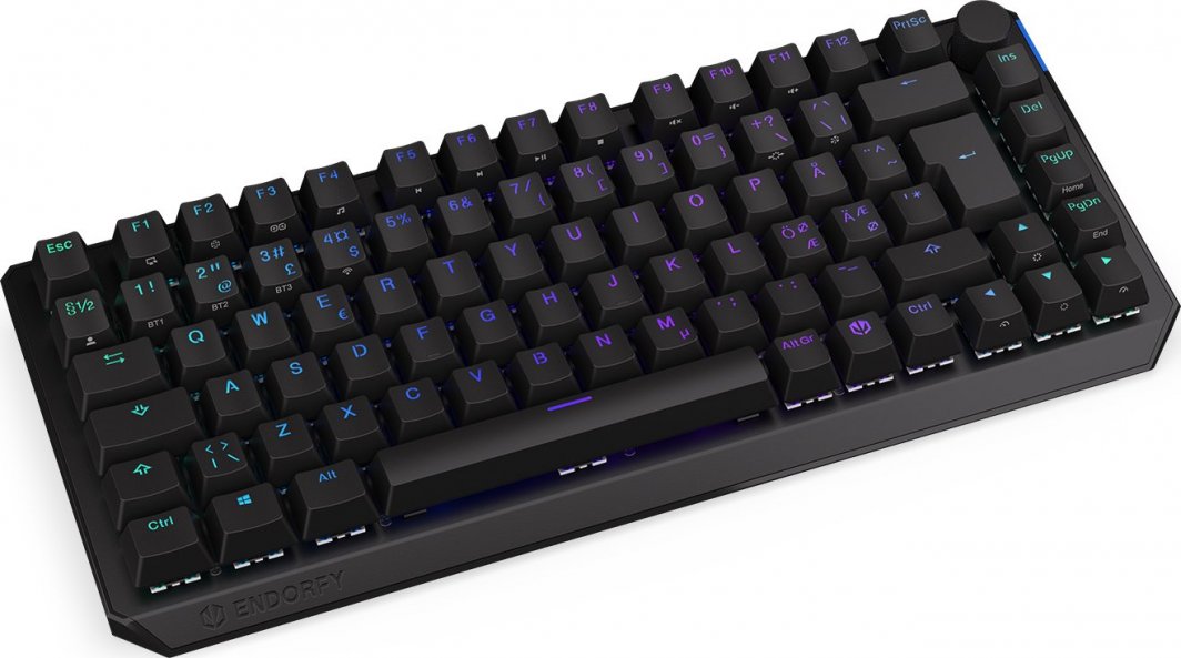Tastierë gaming Endorfy Thock 75% Wireless, mekanike Kailh Black Box, RGB, e zezë