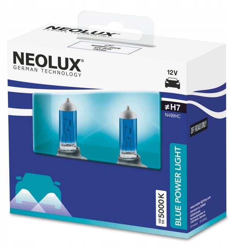 Llambë makine Neolux H7, 12V 80W, 5000K, blu e bardhë