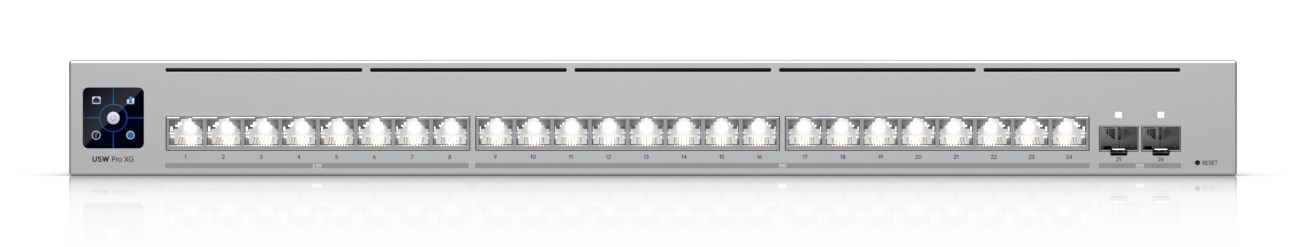 Switch Ubiquiti UniFi Pro XG 24, 24 porta 10GbE, L2 L3, argjendtë