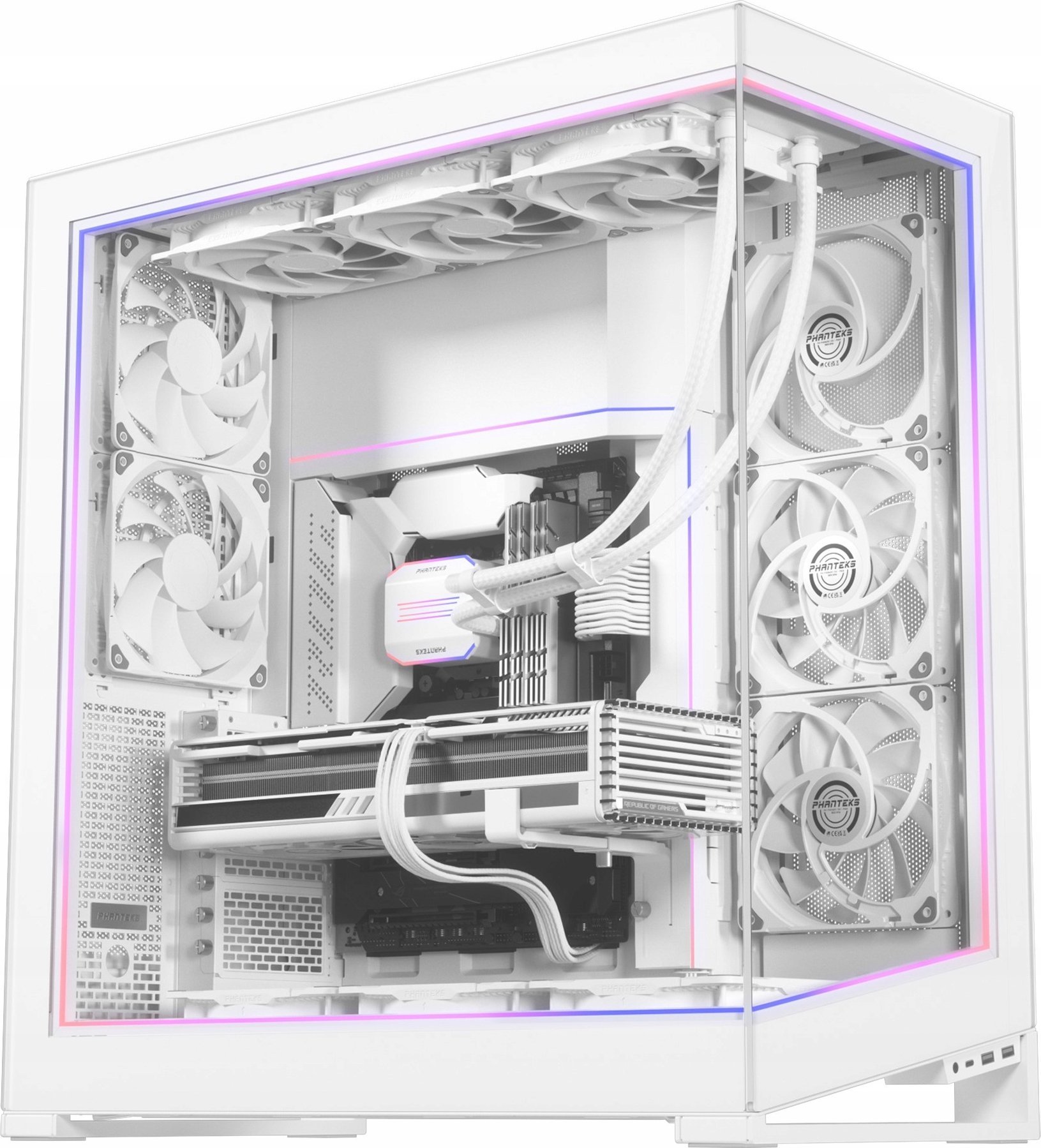 Komplet ndriçimi DRGB Phanteks NV9 Premium me Power Hub, 4 shirita, i bardhë