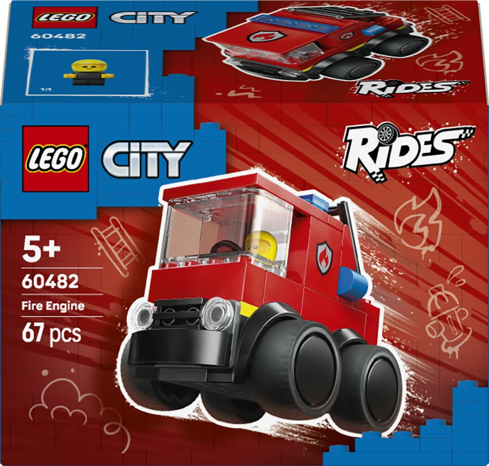 Lodra LEGO Vehicles Fire Truck 60482, kamion zjarrfikës, ndërtim kreativ, shumëngjyrëshe