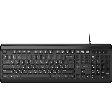 Tastierë Eternico KD2020, me kabllo USB, me taste multimediale, e zezë