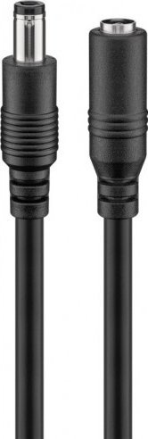 Продолжен кабел за напојување Wentronic Goobay 7140, DC 5,5 x 2,5 mm, 10 m, црн