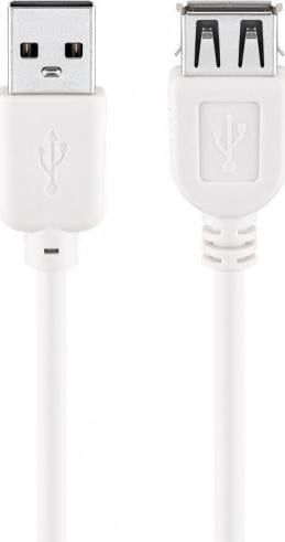 Kabllo zgjatëse USB Pro, USB A në USB A, 3m, e bardhë