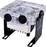 Додаток за ладење со вода Alphacool 13197, пумпа Laing Low Noise, повеќе порти G1/4", црн проѕирен бел