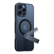 Mbulesë telefoni Torras Pstand Spin për iPhone 16 Pro, me këmbëz mbajtëse, MagSafe, e zezë