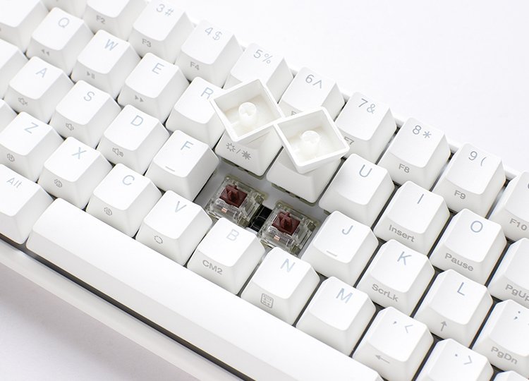 Tastierë mekanike Ducky One 3 Mini Pure White, 60%, USB, gjermane, e bardhë