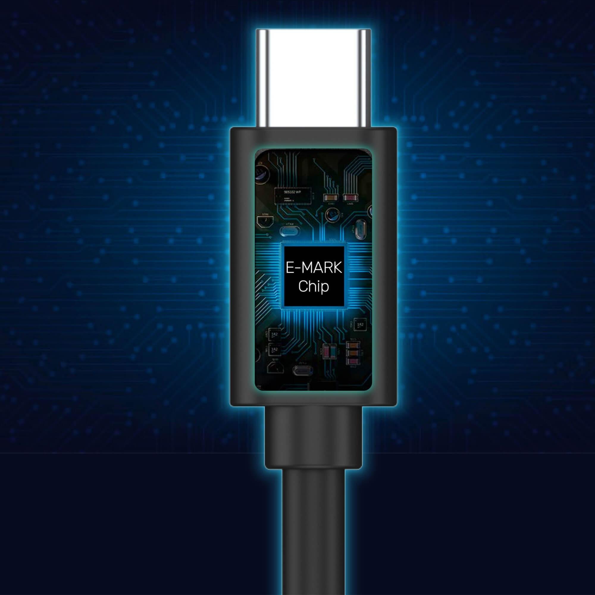 Kabllo USB Unitek C14086BK, USB C në USB C, 1 m, 100 W, i zi