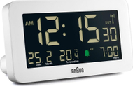 Radio me alarm Braun BC10 DCF, dixhitale, me ekran LCD, e bardhë