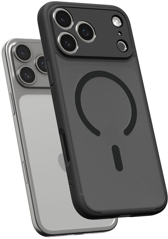 Mbulesë telefoni Spigen Ultra Hybrid MagSafe, për iPhone 17 Pro Max, transparente Frost Black, e zezë