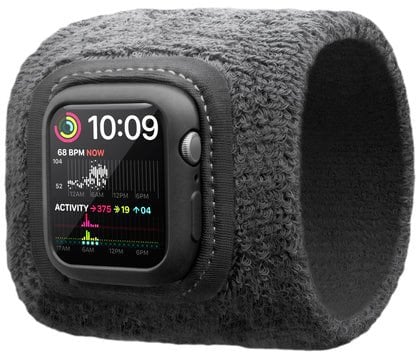 Rrip ore inteligjente Twelve South ActionBand, për Apple Watch, pambuk elastik, i zi