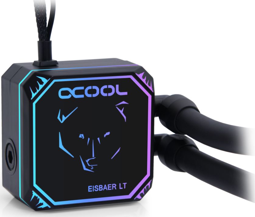 Ftohës uji për procesor Alphacool Eisbaer LT360 Aurora HPE, radiator 360mm, 3x 120mm, me RGB