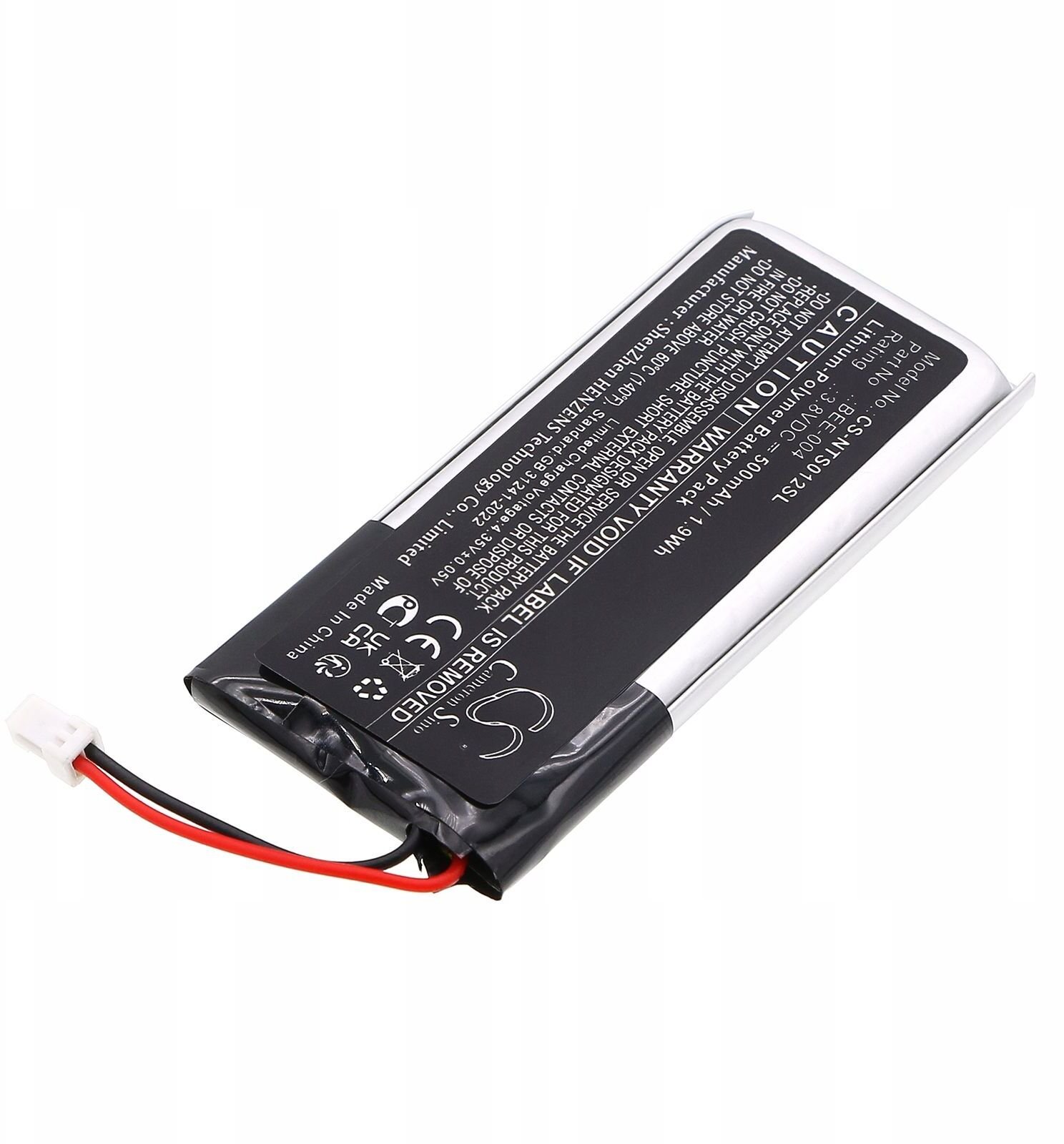 Bateri për kontroll Nintendo Cameron Sino GAM-CS-NTS012SL, Li-Polymer 3.8V, 500mAh, e zezë