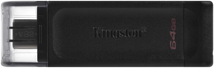 USB-C Kingston DataTraveler 70 - 64GB, e zezë