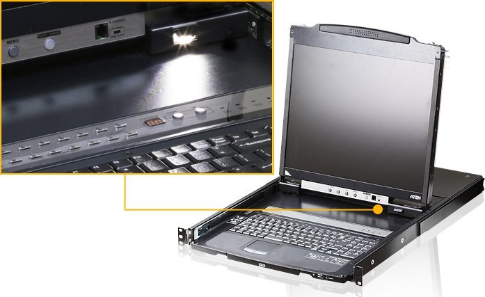 Konzола за рамка ATEN CL5800N, 19\", 1280 x 1024, црна
