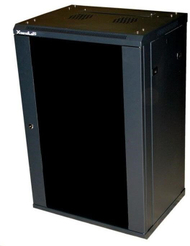 Kabinet muror XtendLan 19", 18U, 600x450 mm, derë xhami e tymosur, i zi
