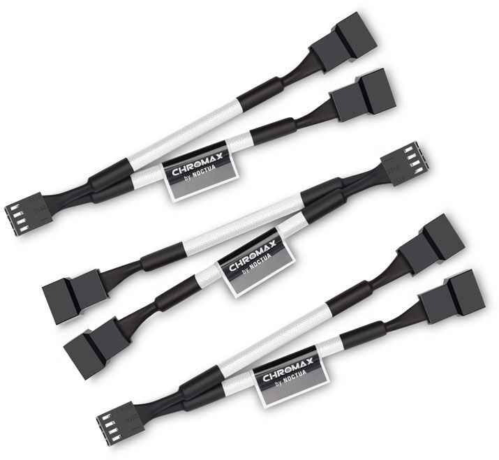 Kabllo ndarëse Noctua NA-SYC1, 4-pin në 2x 4-pin, 0.11m, e bardhë