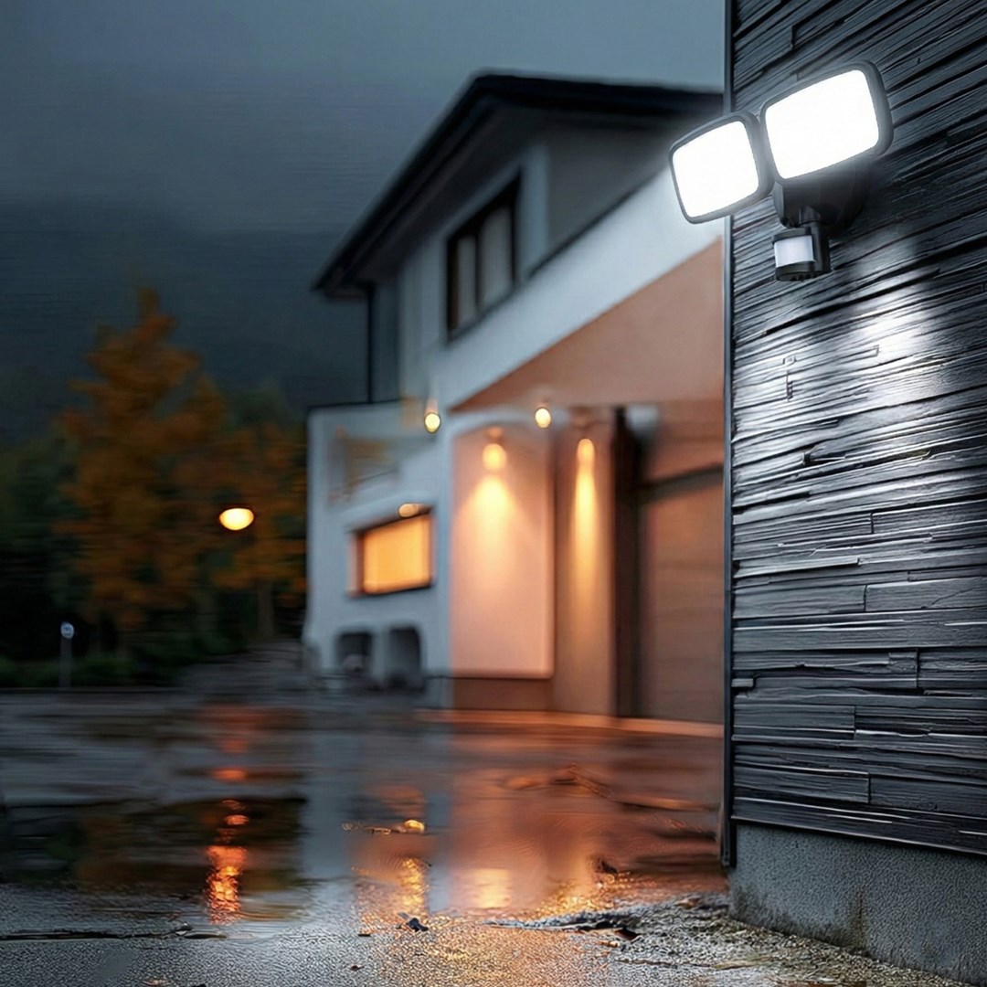 Llambë murale LED Maclean MCE524 B, 20W, 1500lm IP65 4000K, e zezë