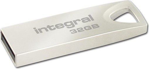 USB flash Integral ARC, 32GB, USB 2.0, metalik argjendtë