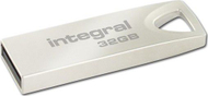USB flash Integral ARC, 32GB, USB 2.0, metalik argjendtë