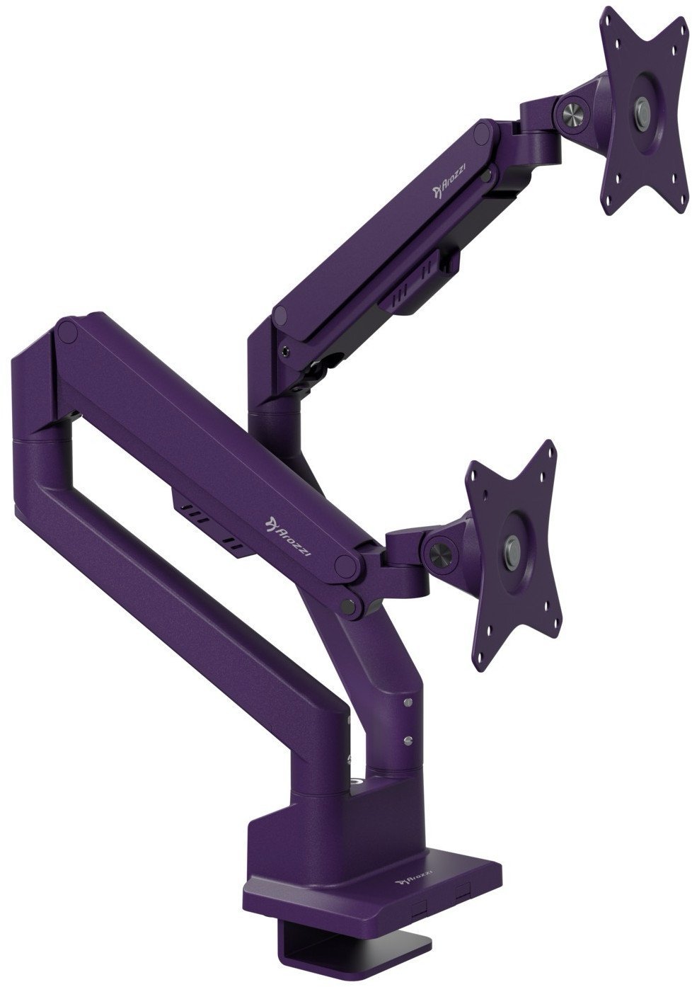Krah monitori i dyfishtë Arozzi Alzare Neo Duo, gas spring, full motion, lejla Pure Purple